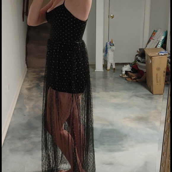 Black polka dot romper - Picture 5 of 7